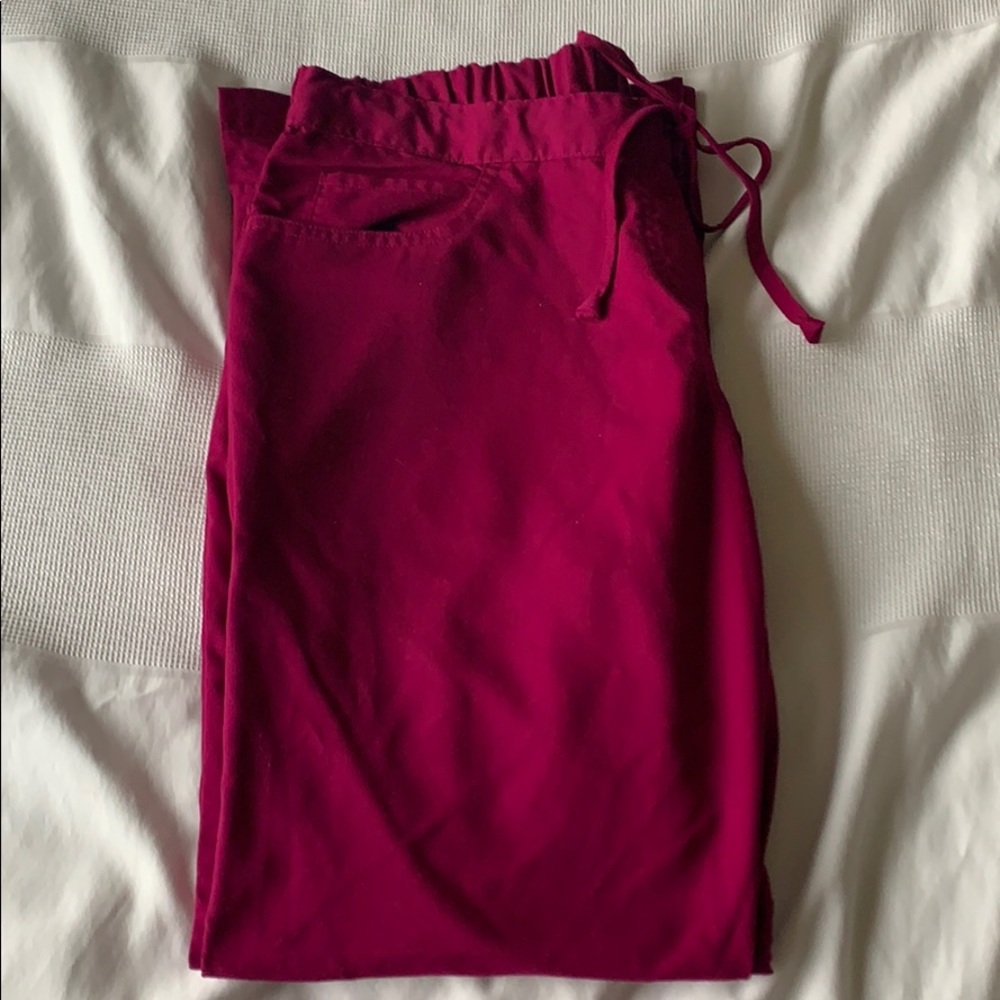 Grey's Anatomy Women's Boot Cut Scrub Pants in Deep Berry